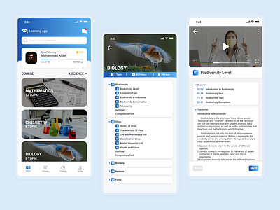 Learning Mobile App app branding course design e learning flat graphic design knowledge learning learning app lesson minimal mobile study ui user interface ux vector