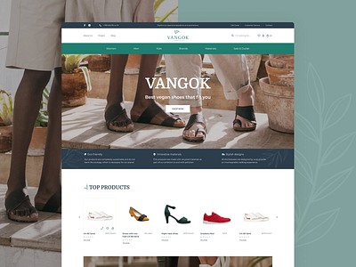 VANGOK Online-store design e commerce ecommerce fashion footwear product shop store ui user experience user interface ux webdesign website