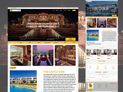 Hotel Castle View adobe castle design figma food hotel psd ui uiux view webapp website xd zeplin