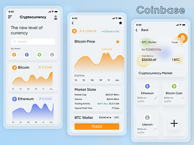 Coin Base Application Design adobexd android app android app design android design coin design figma flutter illustration illutrartore investment money photoshop sketch ui ui ux