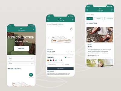 VANGOK ecommerce / mobile adaptive design e commerce ecommerce fashion footwear mobile product shop store ui user experience user interface ux webdesign website