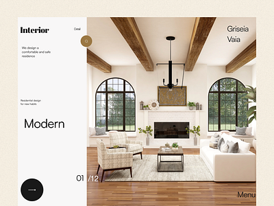 Interior Website branding ui