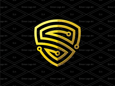 Letter S Shield Security Tech Logo for Sale alphabet antivirus defense emblem firewall games guard initial insurance letter metal monogram protection safeguard security shelter shield security technology video warranty