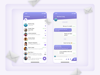 Messenger | App app application bar branding chat cute design emoji figma ios light menu messenger ui ux vector