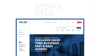 STOP & STOR | Storage Website Redesign branding clean creative minimal redesign ui website ui