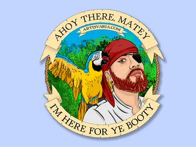 Ahoy there, matey... adobe adobe fresco adobe illustrator adobe photoshop decal design fresco illustration ipad pro art pirate pirate aesthetic pirategraphic souvenir sticker stickermule vector vector illustration