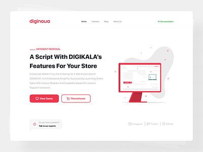 Store Script 🛒 application clean header concept consultant demo design desktop graphic design header header design header exploration landing page design minimal minimal design typography ui ui design web web design website