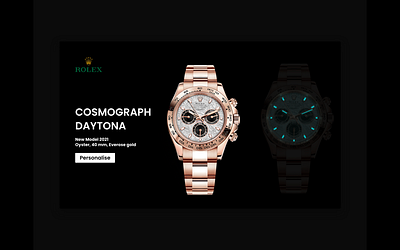 Rolex Cosmograph Daytona Webpage concept design dribbble macbook rolex ui ux web page website