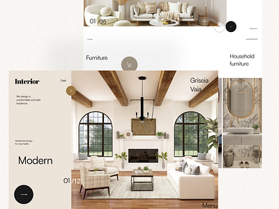 Interior Website branding ui