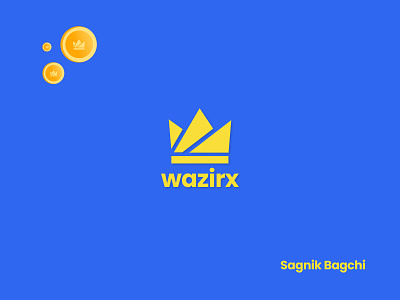 Wazirx Recreation. blue coin coins crypto cryptocurrency currency dollar graphic graphic design illustration kolkata logo money rupee sagnik sagnik bagchi usdt vector yellow