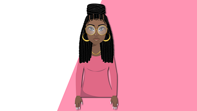 Cute Black Girl Character