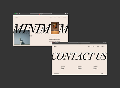 MINIMUM - A Website Mockup adobexd branding design mockup prototype typography ui ux vector website design website mockup