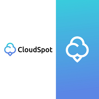 CloudSpot Logo Concept 3d adobe app branding design graphic design illustration logo concept mobile application storage ui ux vector