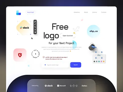 logodust web Redesign 3d exploration gradient header exploration homepage interface landing landing page layout logo logomaker minimal redesign trending ui ux visual web website