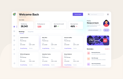 Ticket Booking Management Dashboard clean ui creative design design minimal ui uidesign ux uxdesign