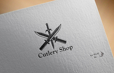 Cutlery Shop logo cutlery shop design graphic design knife knives logo