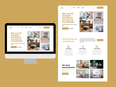 Furniture Web Design app branding design logo minimal typography ui ux