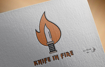 Knife In Fire cutlery shop knife knives logo