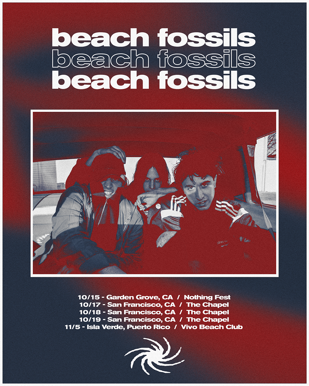 Beach Fossils Fall Tour 2022 2022 art bands beach fossils design fall tour graphic design music typography visual design