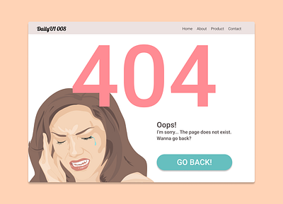 DailyUI 008 404 Page 404 404page dailyui dailyui008 design ui