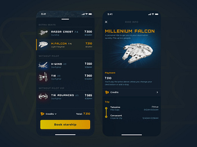 Starship taxi app design figma ios ui