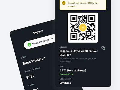 Crypto wallet - deposits crypto deposit mobile ui ux wallet