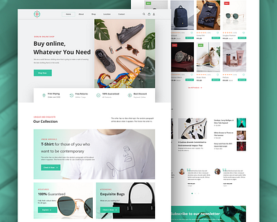 Minimalist E-Commerce Landing Page UI Design design ecommerce ecommerce landing page ecommerce website landing page ui ux web design