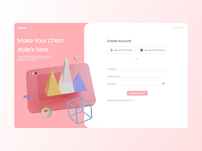 Diags - Sign Up Page design ui web