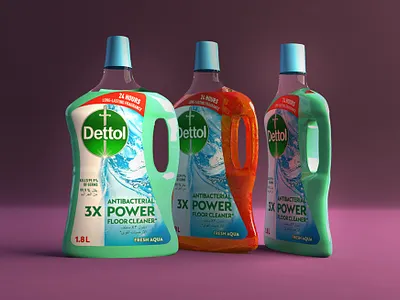 Dettol 3d drawing graphic design modling