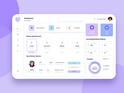 Hospital Management App Dashboard healthcare healthcare industry hospital hospital management application medical medical application uidesign user experience uxdesign web application design