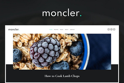 Moncler - Food Blog Elementor Template Kit app branding breakfast brunch cook design diet dinner food illustration recipes superfood ui ui design ux ux design vegan vegetarian website