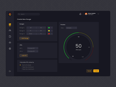 Gauge Controls controls dashboard design gauge gauge controls system ui ui design ux