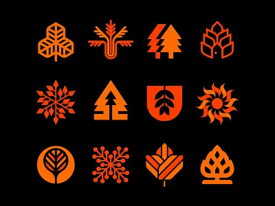 Croma autumn alpine autumn beer branch hops icon leaf logo maple nature nordic pine snowflake solar sun symbol tree type x