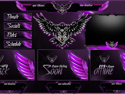 TWITCH OVERLAY design graphic design illustration logo