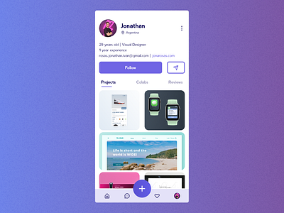 Maratón UI #11 - User Profile app appdesign dailyui dailyui06 design portfolio ui uidesign userinterface userprofile workapp