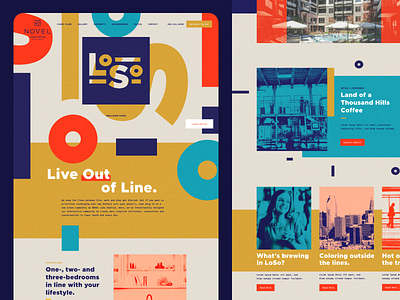 LoSo Homepage Design Desktop bold colorful ui web design
