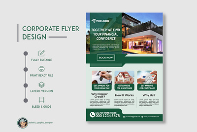 Corporate Flyer Design Template graphic