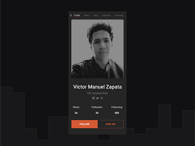 Maratón UI #11-User profile challenge design illustration ui ux