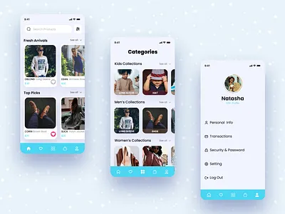 Fashion mobile app adobe xd clothing design dribbble e commerce fashion figma graphic design mobile mobile app design mobile ui ui uiux ux