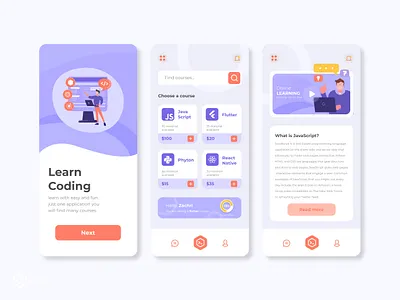 UI Online Learning for Developer - Codingoapp app design application for developer coding coding app design developer illustration javascript learning pp mobile app design mobile design online learning app ui ui ux ui design uidesign uiux user interface user interface app ux