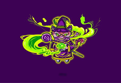 The magic cat 2dillustration animation character characterdesign design graphic design illustration vector