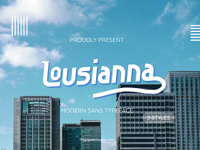 Lousianna Modern Sans Typeface | 3 style calligraphy creative market display display font font font awesome graphic design letter lettering logo project sans type designer