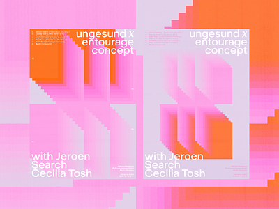ungesund x entourage concept x clean design flat graphic design layout poster ui