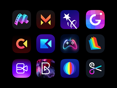 Logo Collection book colorful icon illustration letter logo logo logo collection movie rebrand video logo