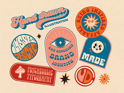 Animated Brand Identity agency animated gif animation badge brand branding character fun illustration kinetic typography logo motion graphics psychedelic rebrand retro sticker typography