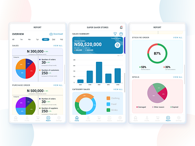 Report app branding design ui ux