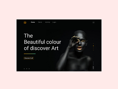 Discover Art Landing Page UI Design art design discover landingpage productdesign uiux
