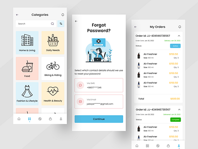 E-commers - Mobile App Design app design best design design ecommers illustration interaction minimal mobile app mobile app design mobile design mobile ui shopping ui uidesign uiux uiuxdesign