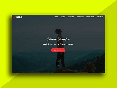 Antro - Personal Portfolio HTML Landing Page Template bootstrap bootstrap template clean creative html css html template html5 javascript onepage personal portfolio portfolio template responsive webdev