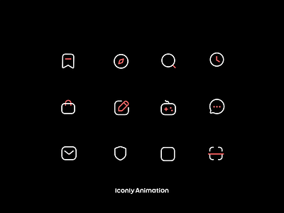 Iconly Animation P2 animation black branding design graphic design icon icondesign iconmotion iconography iconpack icons iconset logomotion motion graphics ui